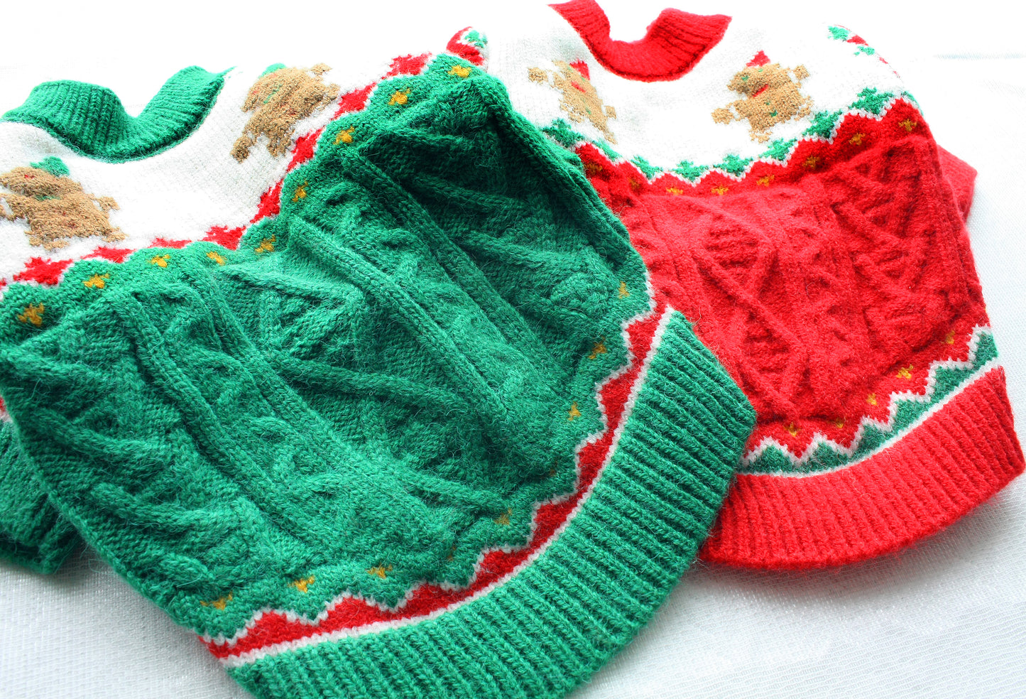 Christmas Dog Sweater Cozy Knitted Holiday Pet Jumper Pullover with Gingerbread Design Warm Winter Apparel