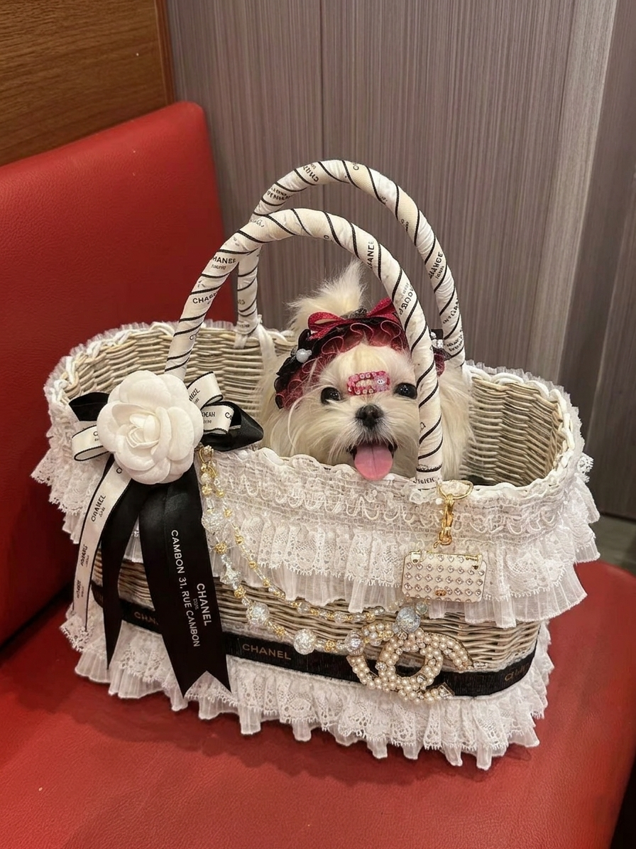princess style pet carrier for fashionable dogs