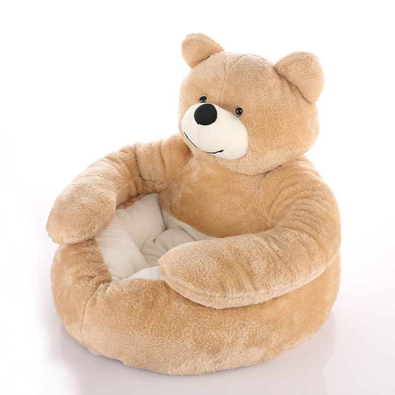 Cozy Teddy Bear Pet Bed