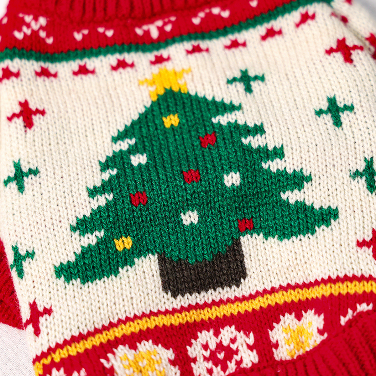 Christmas Cozy Tree Knit Sweater for Dogs & Cats