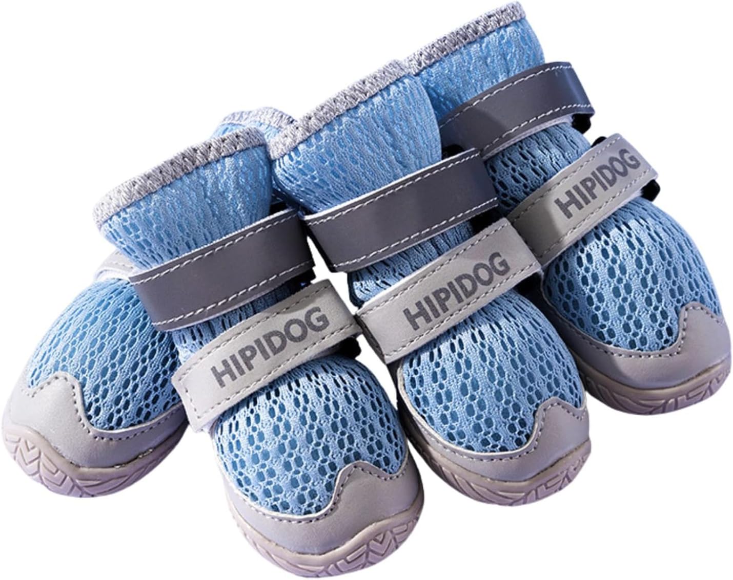 Breathable Dog Shoes with Anti-Slip Sole & Reflective Straps