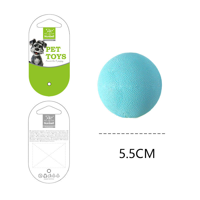Blue Nunbell textured latex squeaky pet ball in S 5.5 cm size