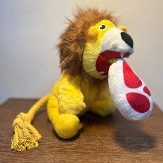 Dog toy lion bite meat rope