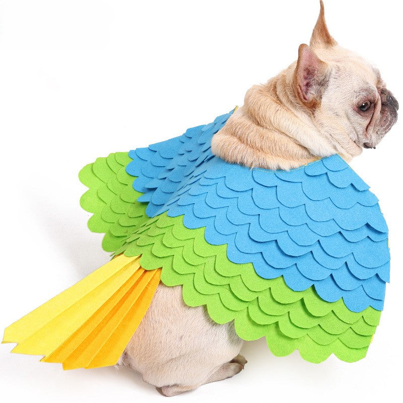 Dog costume parrot bird