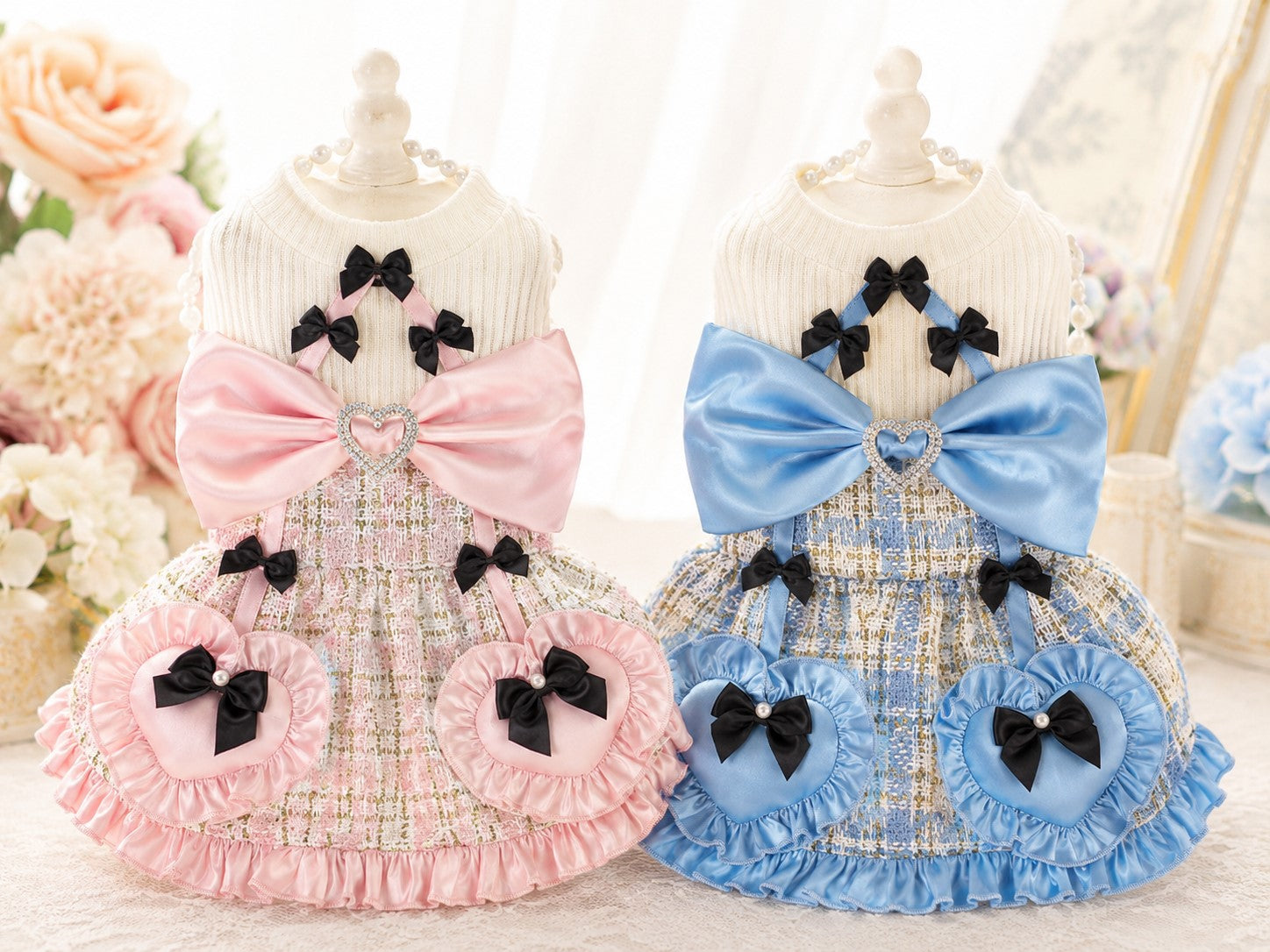designer dog dresses Luxury Tweed Dress size:IT 34 - US 4 Colorful and cheery Off-White Porcelain Garden Cut-Out Size:60 Short