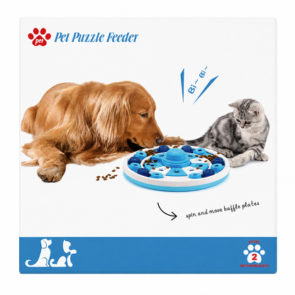 Interactive Dog Puzzle Feeder Slow Toy - red feeder with dog - image 6