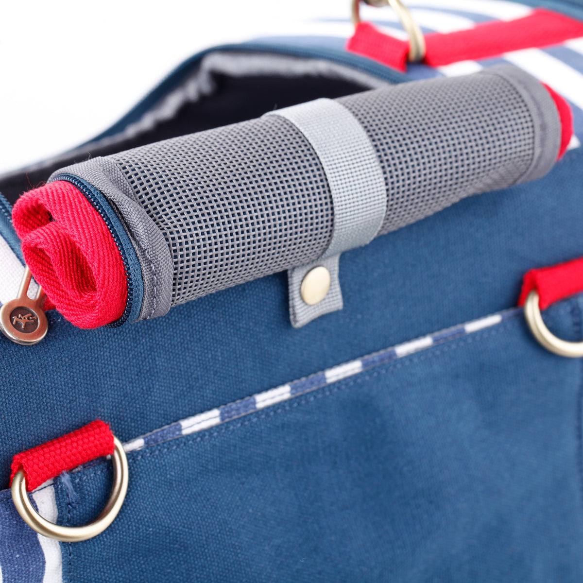 Nautical Striped Canvas Pet Carrier Bag