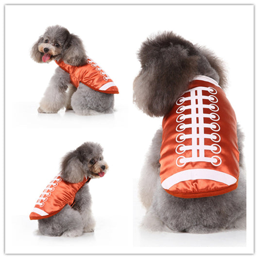 Pet costume football jacket