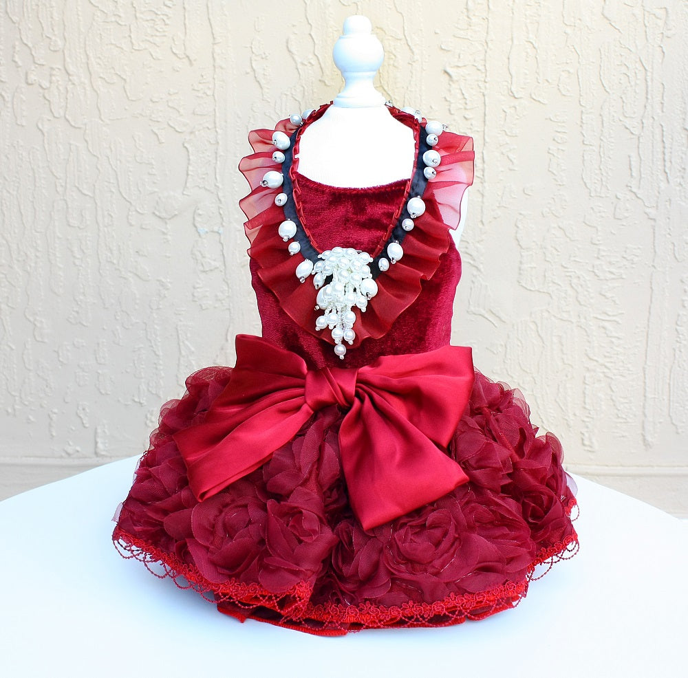 Ruby Rosette Pet Dress