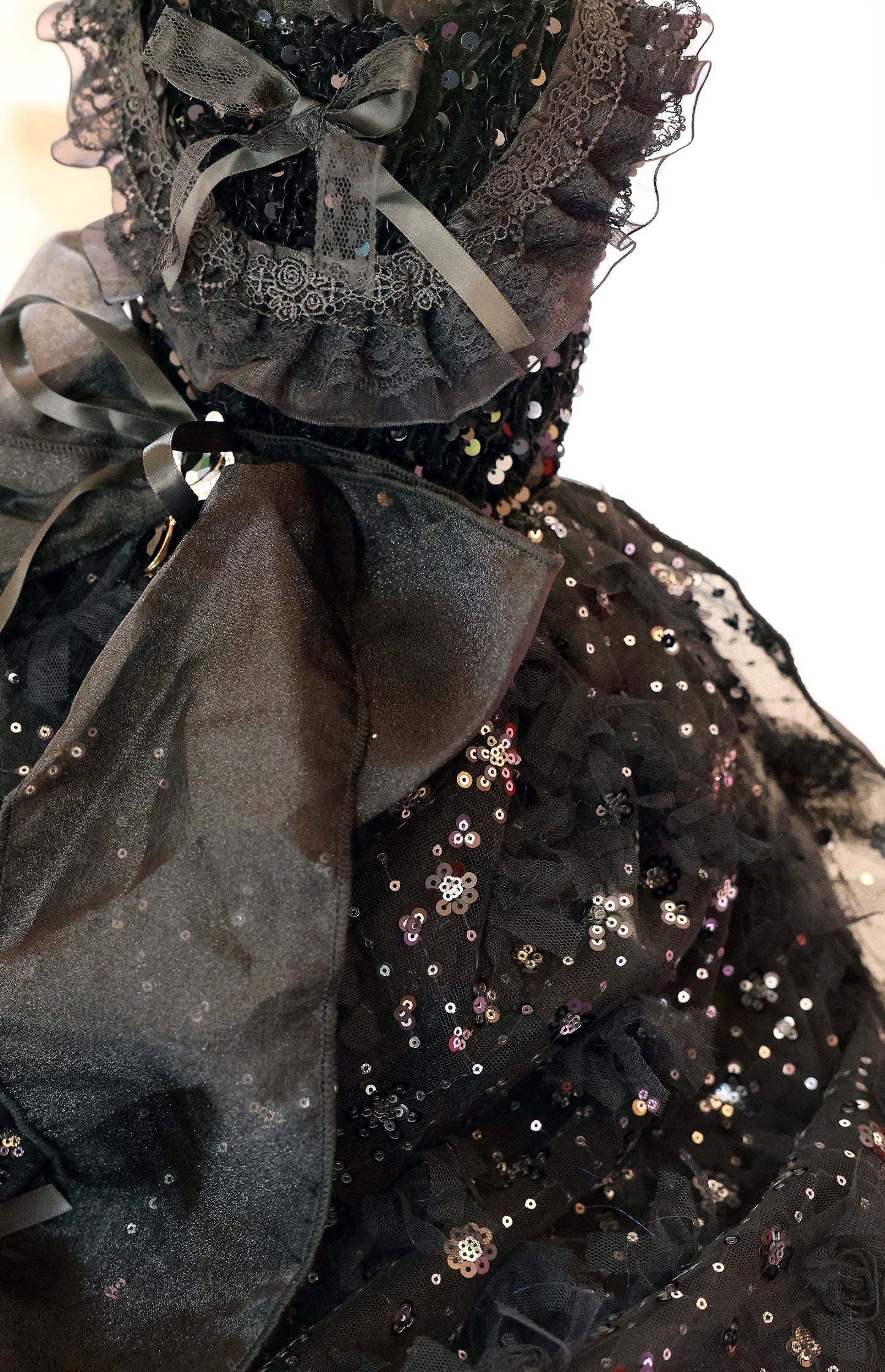 Midnight Noir Sequin Pet Ball Gown