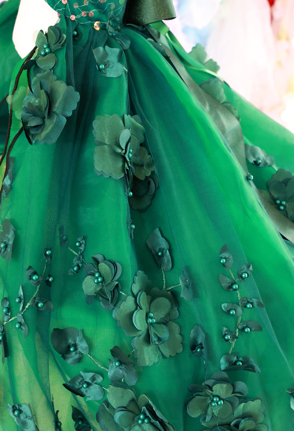 emerald green dog dress Emerald Green Floral Pet Gown