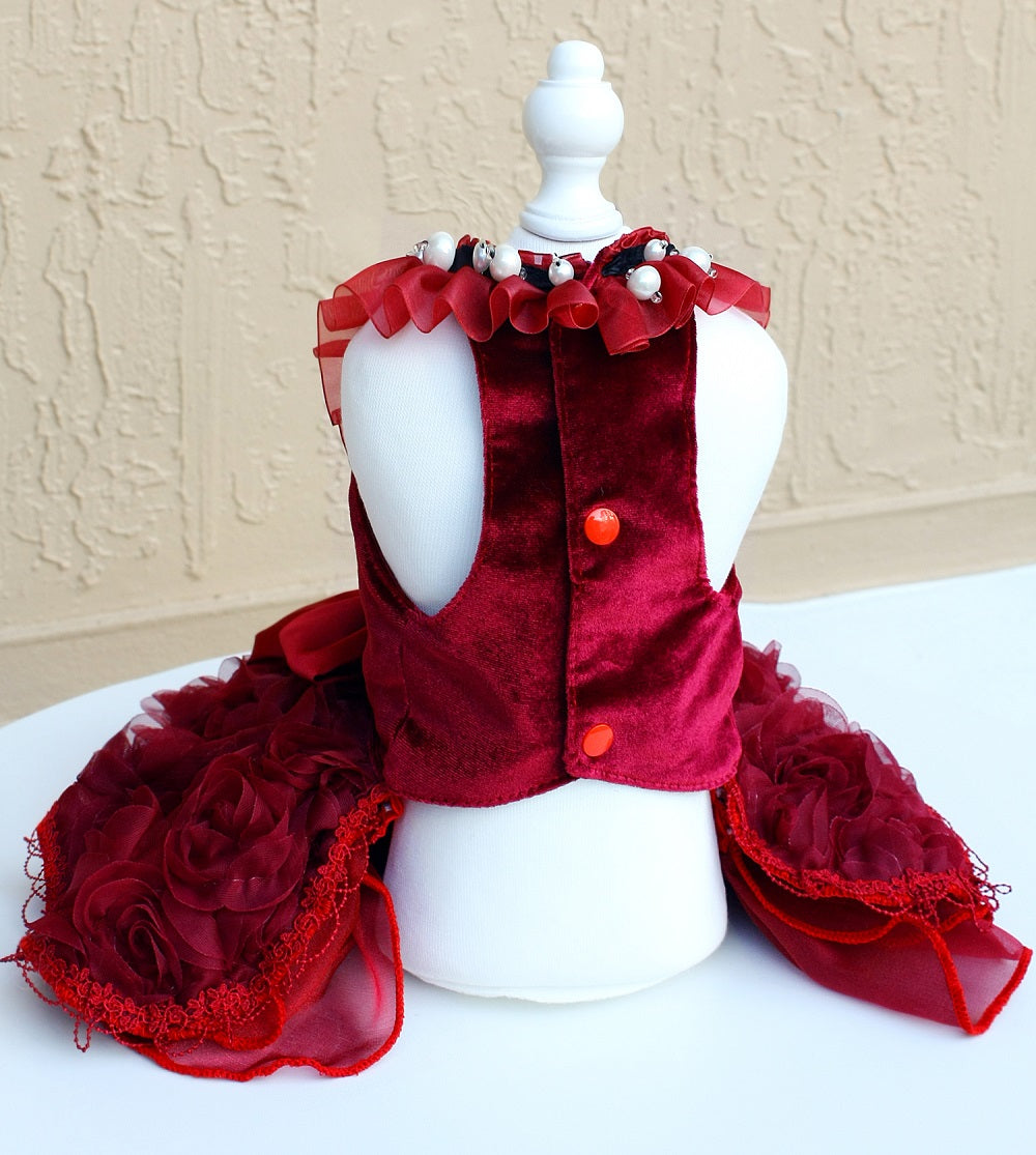 Ruby Rosette Pet Dress