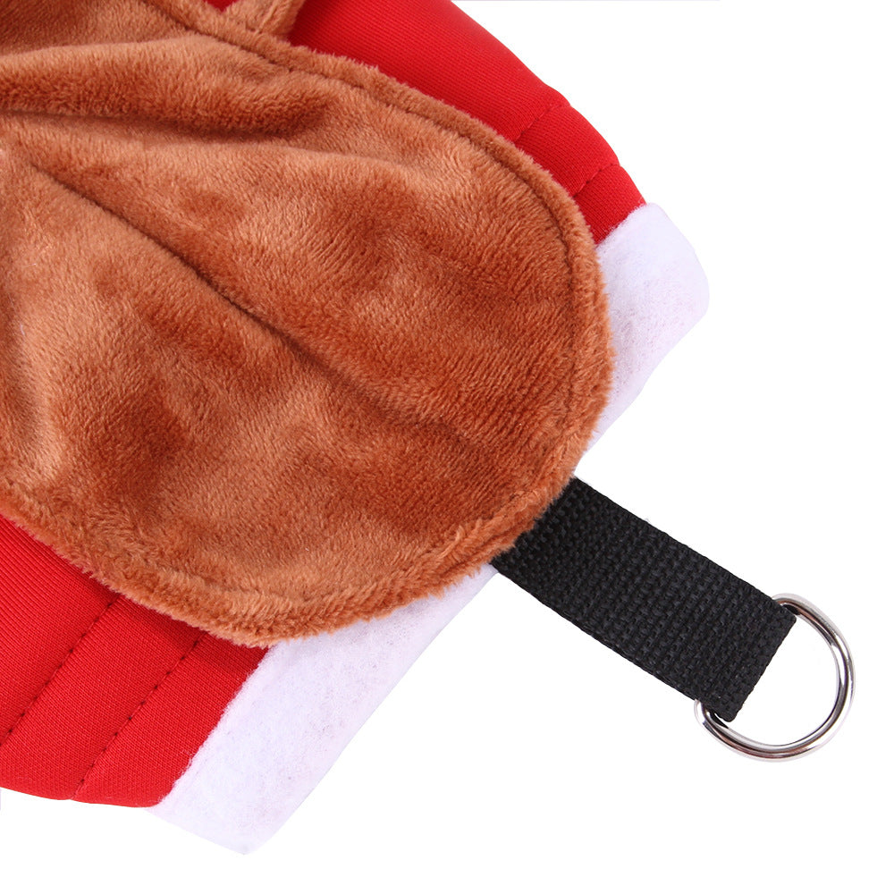 Dog Rider Costume with Adjustable Straps & Plush Saddle