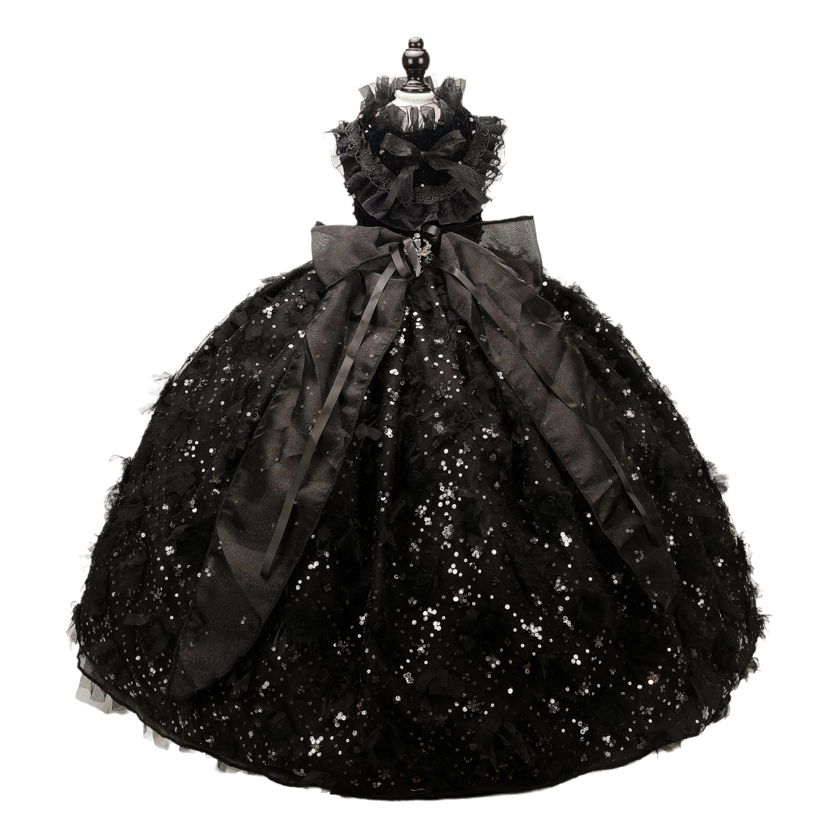 Midnight Noir Sequin Pet Ball Gown