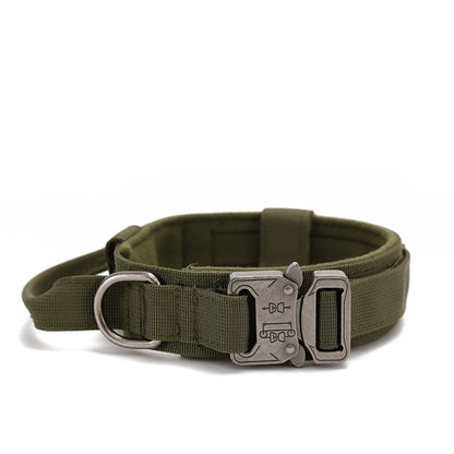 Dog collar+leash set Military-Style Tactical Nylon Collar for Large dogs