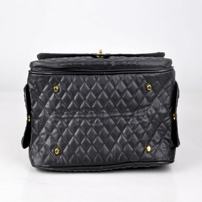 Pet Carrier – Quilted PU Leather with Gold Chain