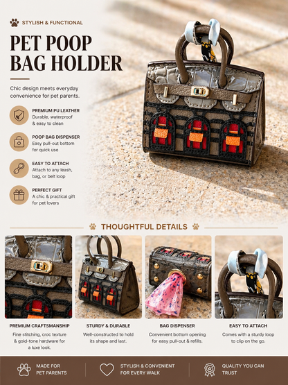 designer dog poop bag holder luxury pet accessories various colors