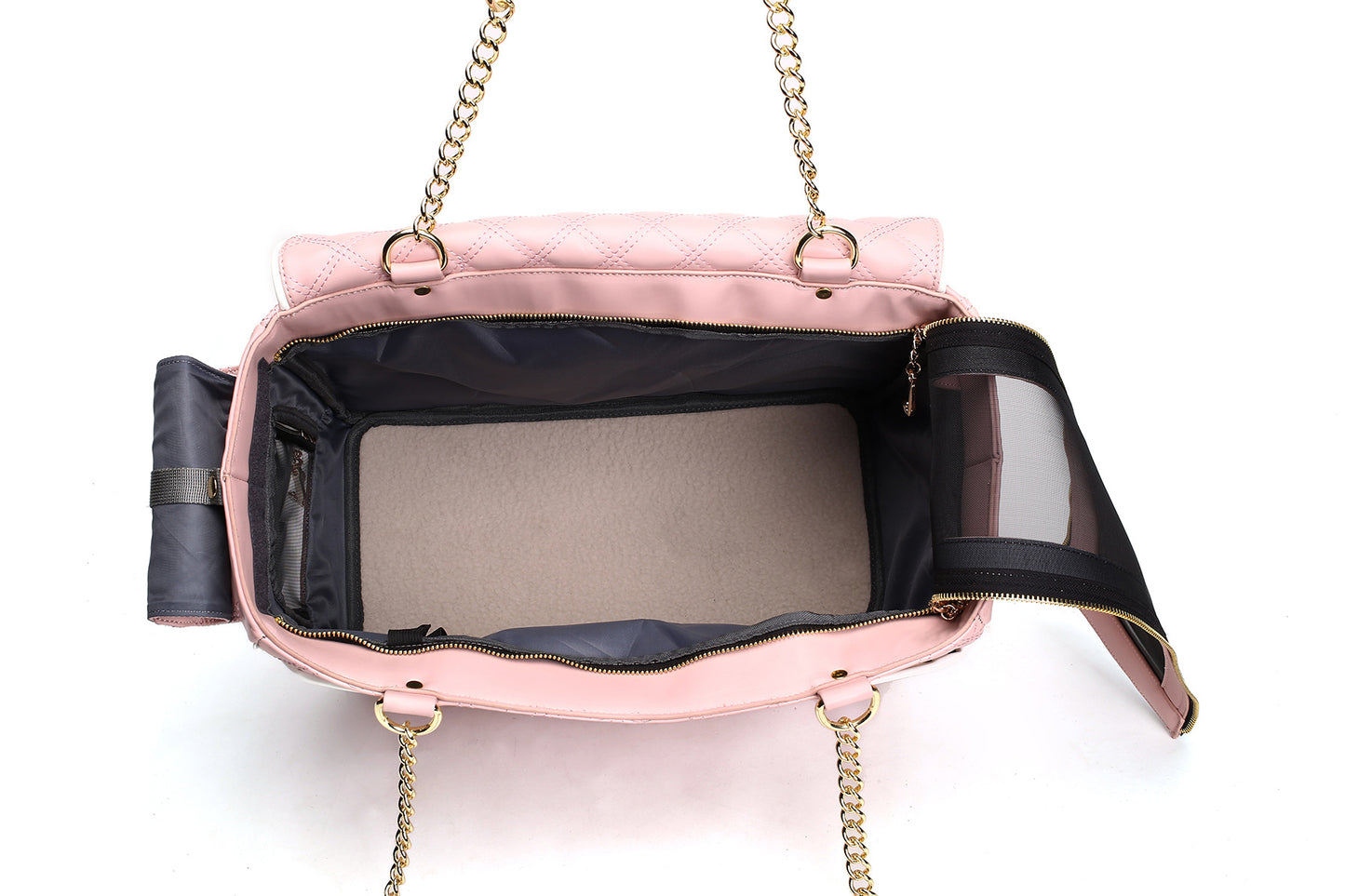 Pink Quilted Pet Carrier Tote