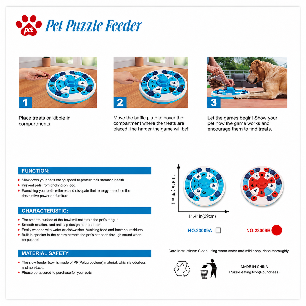 Interactive Dog Puzzle Feeder Slow Toy - step-by-step use guide - image 8