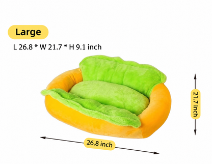 Hot Dog Plush Pet Bed