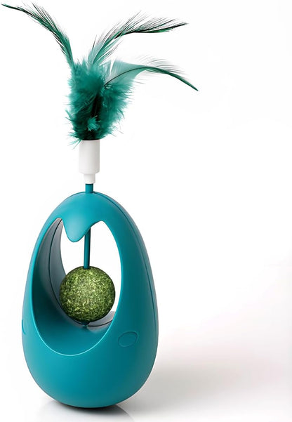 Interactive Cat Toy Tumbler with Catnip Ball