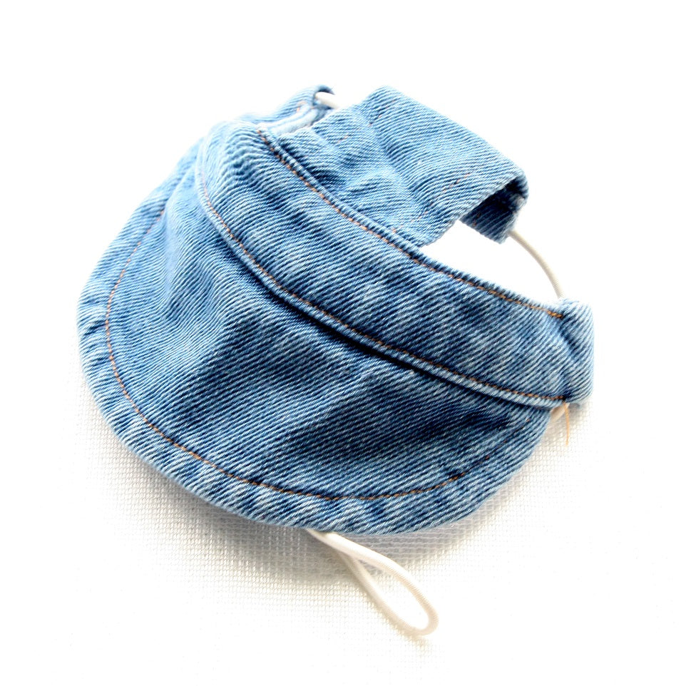 Denim Dog Overalls with Matching Hat - Adorable and Comfortable Pet Outfit