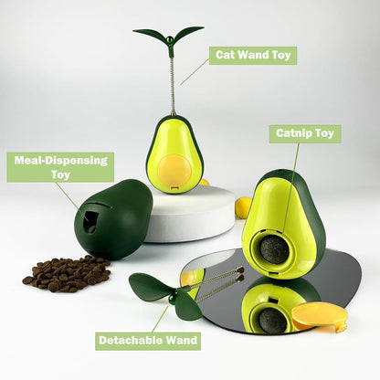 Cat Toy Avocado Tumbler & Catnip Ball Interactive
