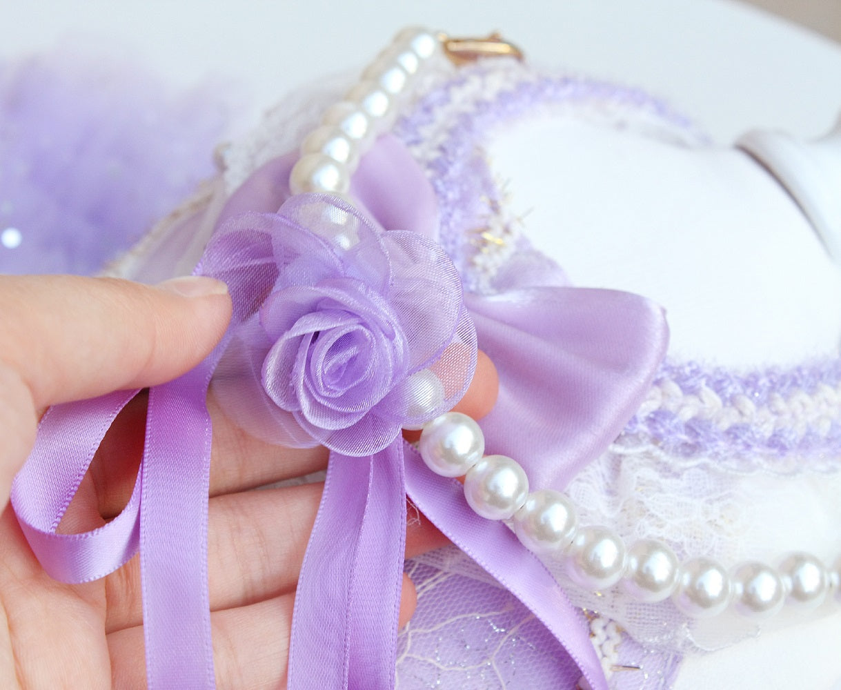 Lavender Pearl Pet Princess Dress For Dog Cat