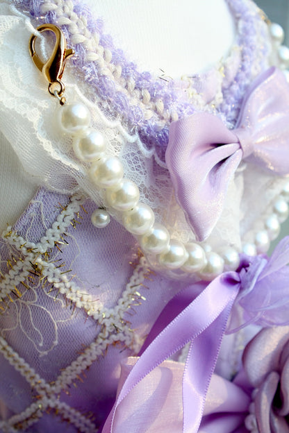 Lavender Pearl Pet Princess Dress For Dog Cat