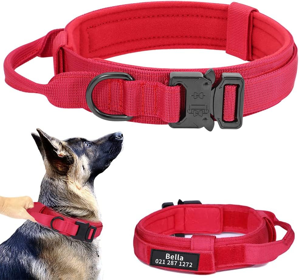 Dog collar+leash set Military-Style Tactical Nylon Collar for Large dogs