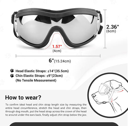 Dog goggles anti UV skiing sunglasses