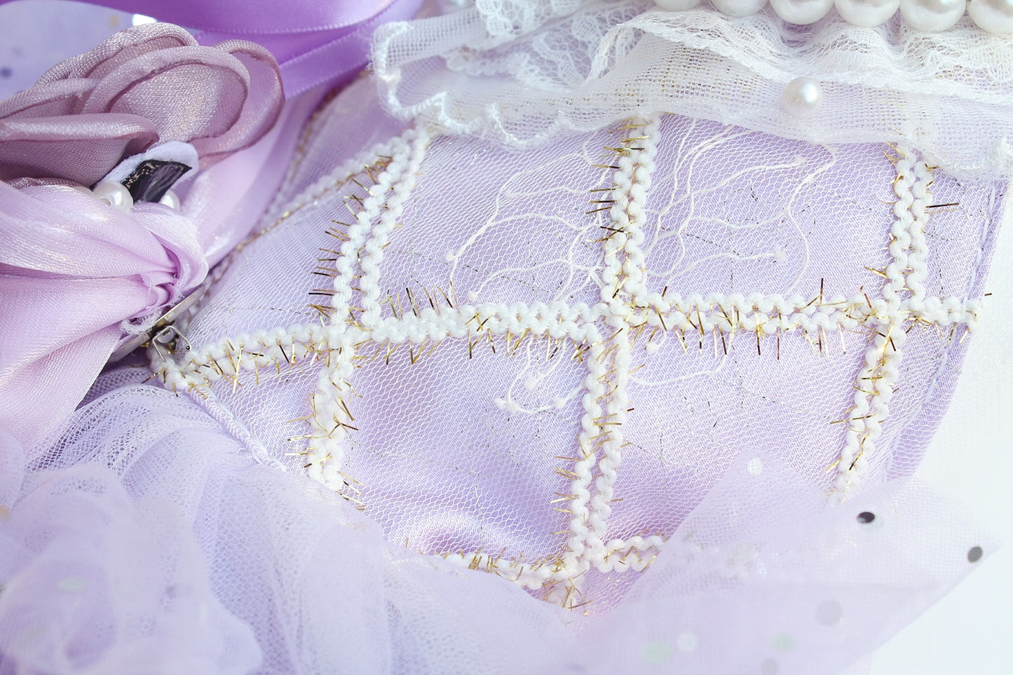 Lavender Pearl Pet Princess Dress For Dog Cat