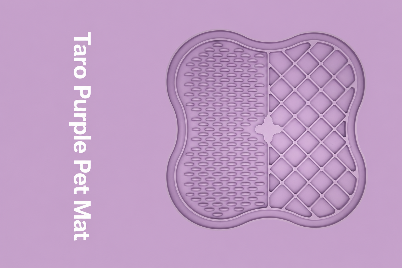 Purple four leaf clover pet silicone mat product view