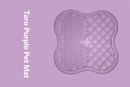 Purple four leaf clover pet silicone mat product view