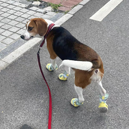 Breathable Dog Shoes with Anti-Slip Sole & Reflective Straps