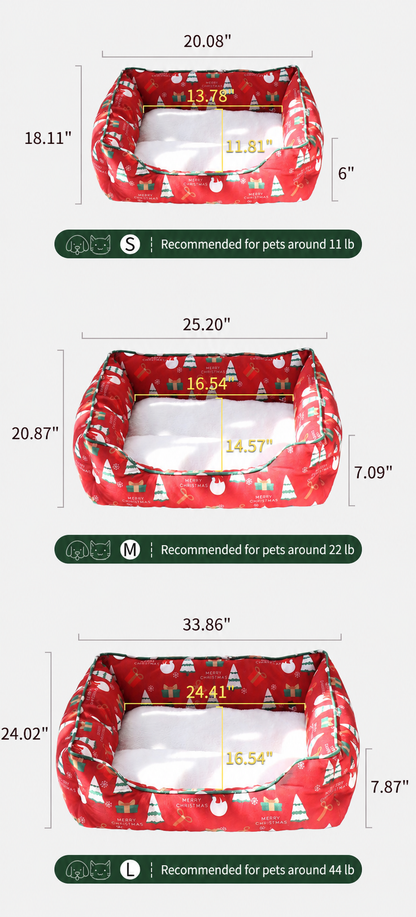 Christmas Cozy Pet Bed Couch