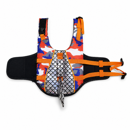 Mermaid Dog Life Jacket with Fish Scale Tail