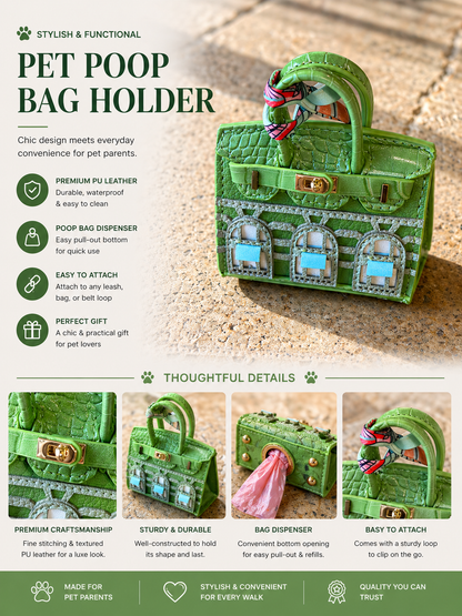 designer dog poop bag holder luxury pet accessories various colors