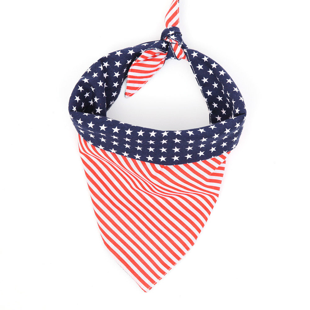 Patriotic Stars and Stripes Dog Bandana