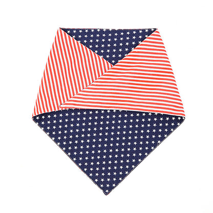 Patriotic Stars and Stripes Dog Bandana