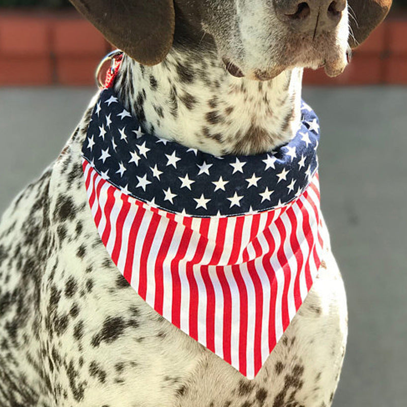 Patriotic Stars and Stripes Dog Bandana