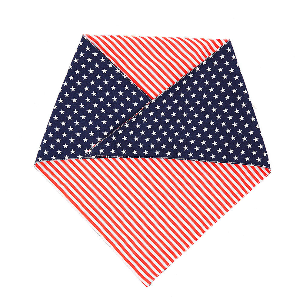 Patriotic Stars and Stripes Dog Bandana