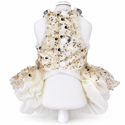 elegant puppy wedding dress