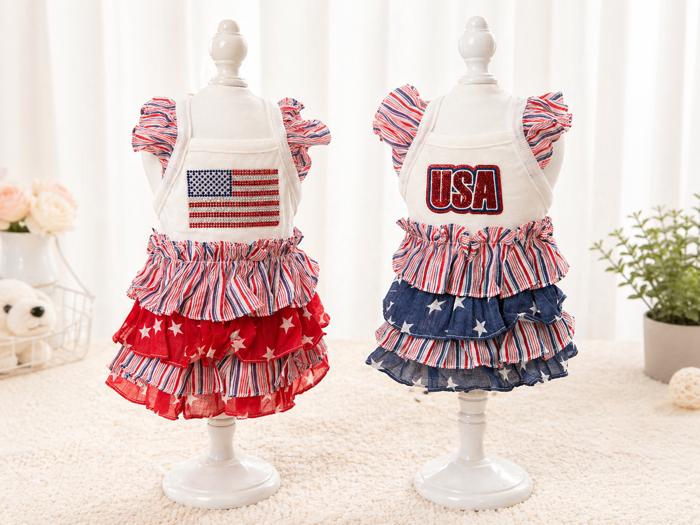 patriotic dog dress usa flag outfit