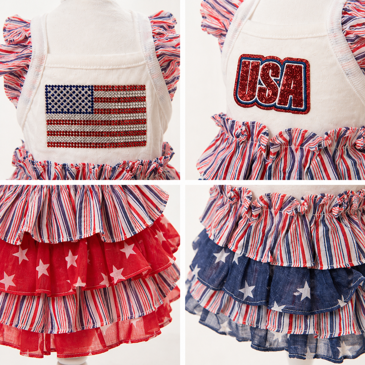 cute holiday dog dress independence day