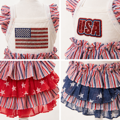 cute holiday dog dress independence day
