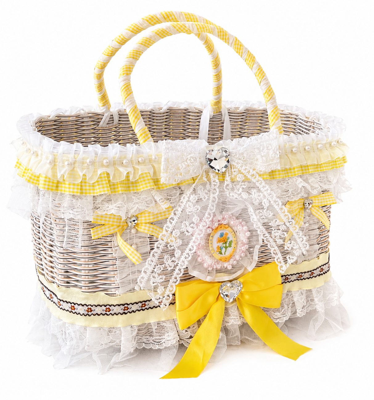 luxury dog carrier basket lace pet bag