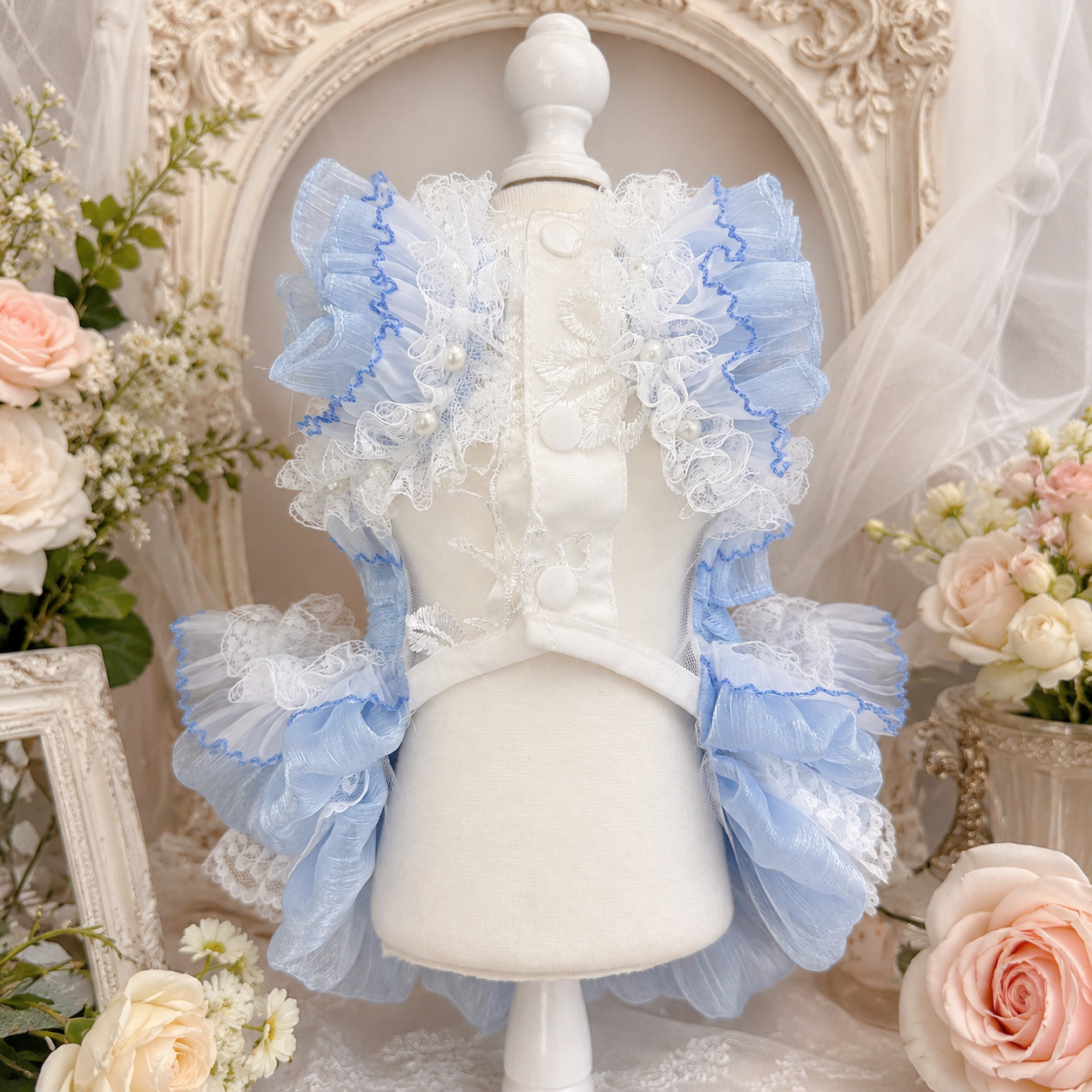 Handmade Cinderella Puppy Costume Dog Dress