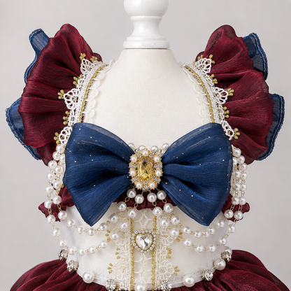 Handmade Luxury Dog Dress Royal Style Lace Tutu