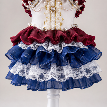 Handmade Luxury Dog Dress Royal Style Lace Tutu